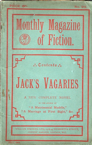 Image for The Monthly Magazine of Fiction: Jack's Vagaries (No 219, July 1903)