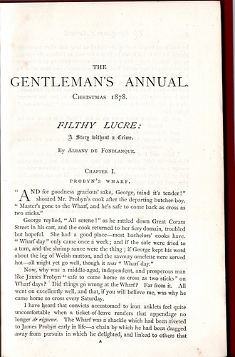 Image for The Gentleman's Annual, Christmas 1878: Filthy Lucre!